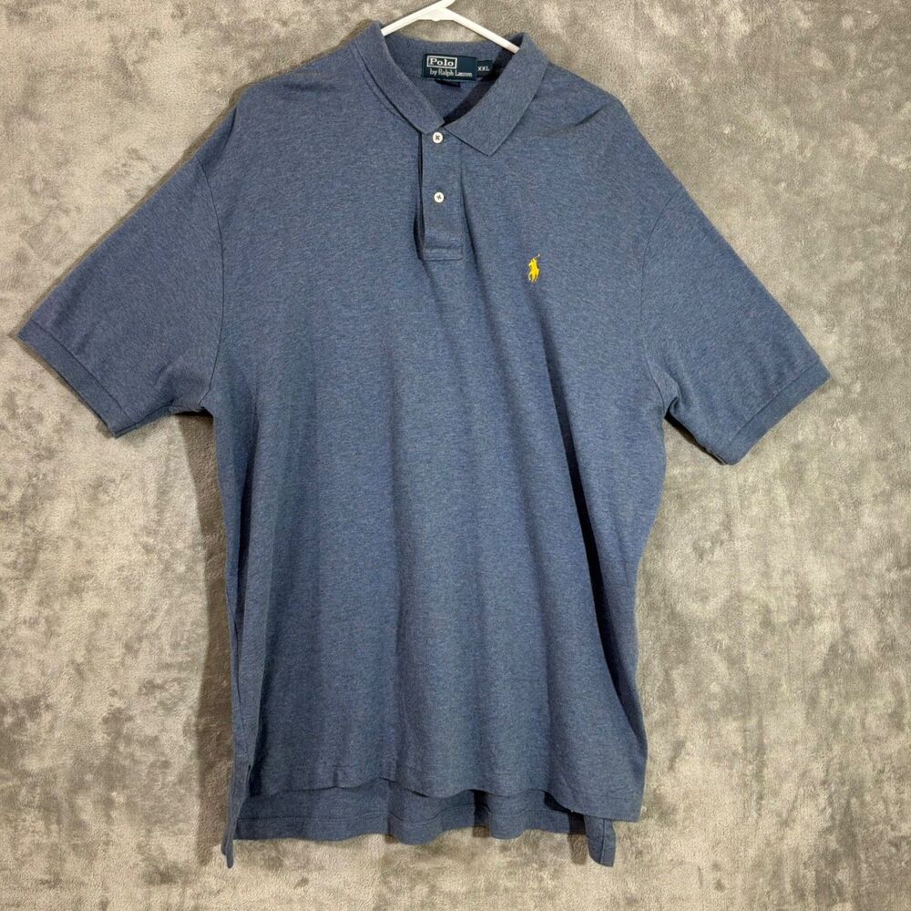 VTG. POLO RALPH LAUREN shirt MENS XXL Blue pony logo short sleeve